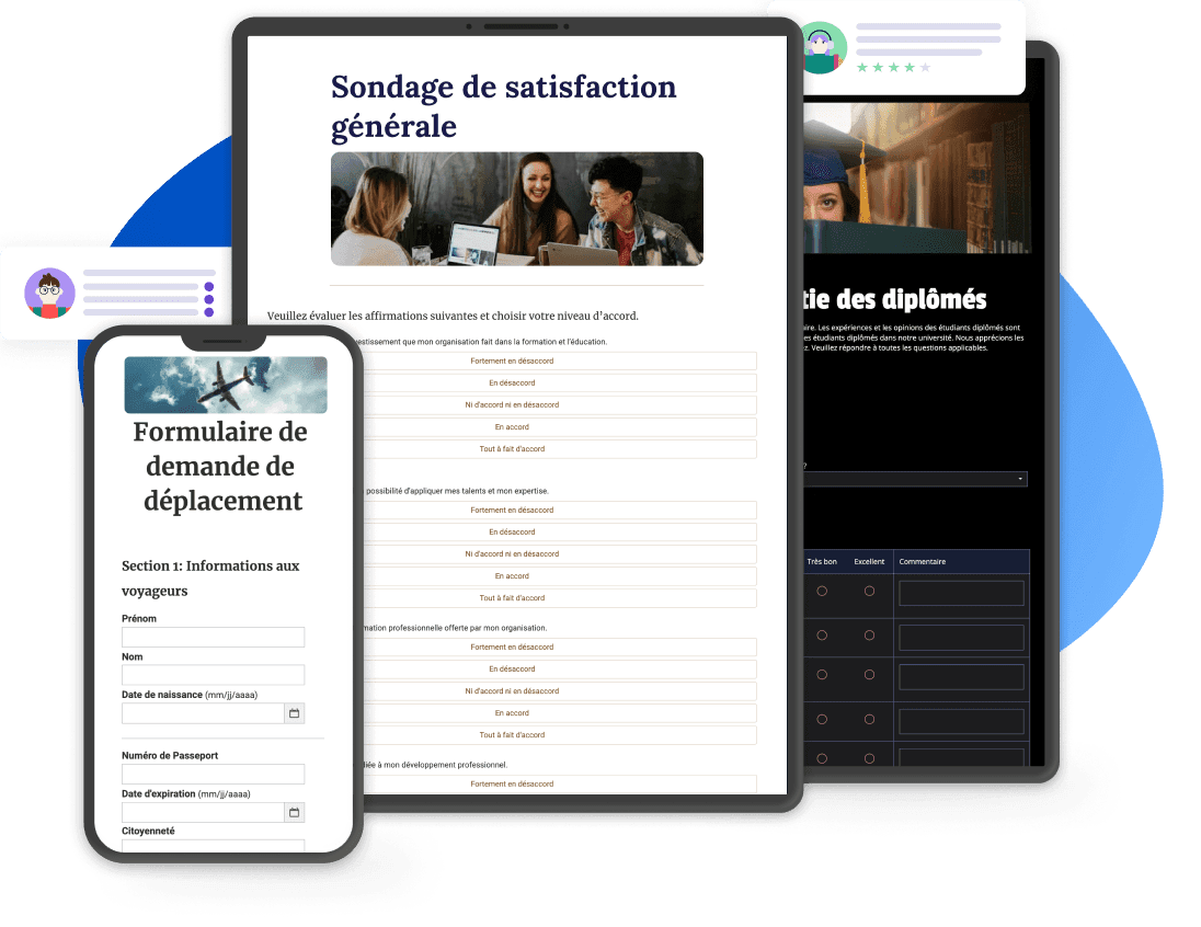 Sondages entièrement réactifs sur tous les appareils