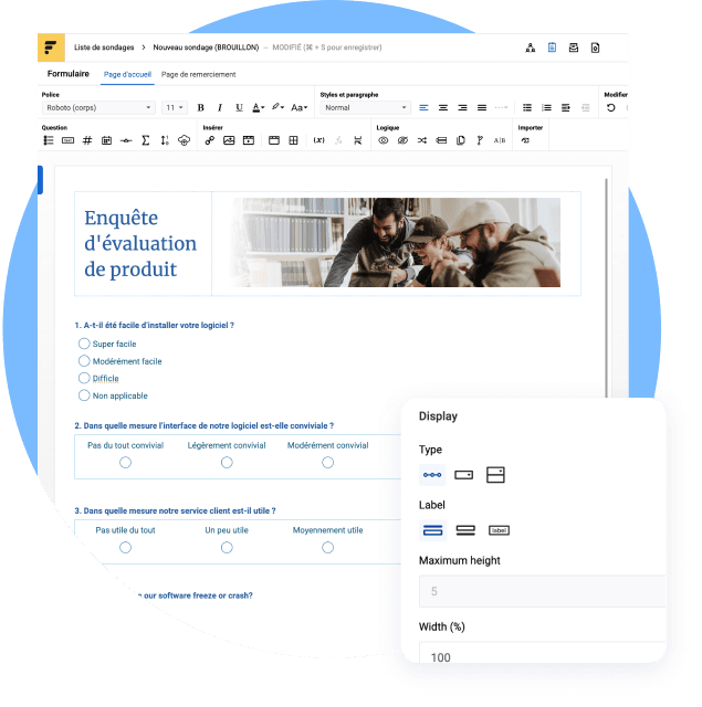 Free-form Survey Design